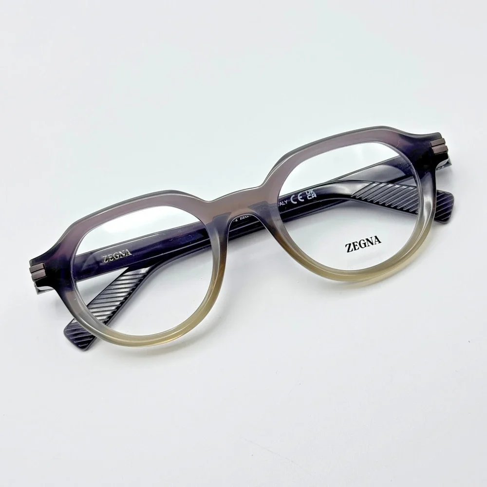 Ermenegildo Zegna Eyeglass Frames EZ5303 020 Gray Gradient Geometric 49-23-145